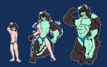 4_toes 5_toes abs anthro asymmetrical_transformation bangs big_muscles big_tail black_body black_claws black_fur black_hair black_sclera body_size_growth briefs claws clothing eye_through_hair eyebrow_through_hair eyebrows eyewear feet finger_claws flexing flexing_bicep fluffy fluffy_tail fur fur_growth glasses green_body green_eyes green_fur green_highlights growth hair hand_behind_back hand_behind_head hand_on_hip highlights_(coloring) huge_muscles human_to_anthro male mostly_nude mostly_nude_anthro mostly_nude_human mostly_nude_male muscle_growth muscular muscular_anthro muscular_male nipples open_mouth open_smile outline pecs pink_nose raised_eyebrow simple_background size_transformation slim_human slim_male smile solo species_transformation tail tail_growth teal_briefs teal_clothing teal_underwear toe_claws toes transformation transformation_sequence translucent translucent_hair transparent_background underwear white_outline rtf-m minty_(end_of_et3rnity) human mammal mephitid skunk 2023 alpha_channel digital_drawing_(artwork) digital_media_(artwork) flat_colors hi_res nonbinary_(lore)