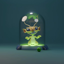 4_fingers ambiguous_gender antennae_(anatomy) anthro biped blue_eyes blue_tongue brown_nose brown_pawpads chest_tuft container dipstick_tail experiment_pod fingers forked_antennae front_view glass glass_container glowing long_antennae markings open_mouth open_smile pawpads picking_nose smile solo standing tail tail_markings teeth tongue tuft yellow_body aldo_hkingzel disney lilo_and_stitch sparky_(lilo_and_stitch) alien experiment_(lilo_and_stitch) 1:1 2025 3d_(artwork) digital_media_(artwork) hi_res