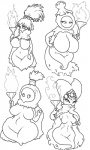 big_breasts breasts eyelashes featureless_breasts featureless_crotch female fire huge_breasts mouthless not_furry torch wide_hips snugundies nintendo ocarina_of_time the_legend_of_zelda amy_(tloz) beth_(tloz) joelle_(tloz) meg_(tloz) poe_sisters ghost humanoid spirit featureless_(disambiguation) 3:5 black_and_white monochrome