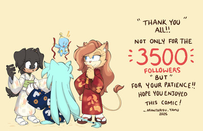 3_toes anthro asian_clothing barefoot black_body black_fur blue_eyes brown_body brown_fur brown_hair clothed clothed_anthro clothed_female clothed_male clothing confetti_streamer east_asian_clothing feet female footwear fully_clothed fully_clothed_anthro fully_clothed_female fully_clothed_male fur group hair japanese_clothing kimono male paws plantigrade sandals shoes socks socks_with_sandals teal_body teal_fur text toes arantarisu_yamu sega sonic_the_hedgehog_(series) canid canine canis chao_(sonic) domestic_dog felid lion mammal mouse murid murine pantherine rodent english_text hi_res