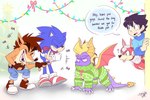 anthro christmas_decorations christmas_tree clothed clothing feral fur group hair holidays horn laugh male multi_horn plant simple_background sweater tail teeth text topwear tree wings cloudypouty activision capcom christmas crash_bandicoot_(series) mega_man_(series) mythology sega sonic_the_hedgehog_(series) spyro_reignited_trilogy spyro_the_dragon crash_bandicoot mega_man_(character) rush_(mega_man) sonic_the_hedgehog spyro bandicoot canid canine canis domestic_dog dragon eulipotyphlan hedgehog human humanoid mammal marsupial mythological_creature mythological_scalie robot_feral scalie 2019 crossover dated digital_media_(artwork) english_text hi_res signature