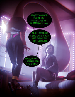 big_breasts big_butt breasts butt clothed clothing duo female female/female solo tail tail_fetish tail_play tail_vore tentacles text thick_thighs vore scrappycoco human mammal 3d_(artwork) comic digital_media_(artwork) english_text hi_res