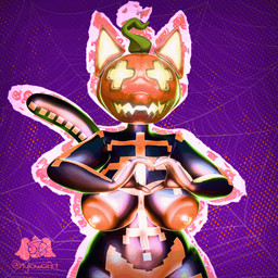 anthro areola big_areola big_breasts bodysuit bone breasts clothing exposed_breasts female fondling food for_a_head fruit glowing glowing_eyes glowing_mouth looking_at_viewer nipples pink_areola pink_nipples plant pumpkin pumpkin_head seductive skeleton skinsuit smile solo tail tight_clothing view wide_hips yellow_body yellow_bodysuit yellow_clothing yellow_skinsuit milowo_43 epic_games fortnite fortnite:_battle_royale spice_(fortnite) felid feline humanoid mammal object_head 1:1 3d_(artwork) 3d_animation animated digital_media_(artwork)