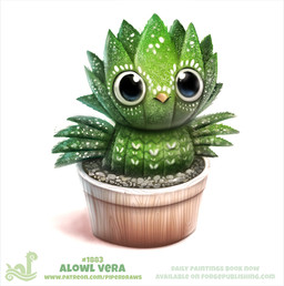ambiguous_gender beak humor number plant plant_pot pun simple_background solo text visual_pun white_background piper_thibodeau aloe avian bird elemental_creature flora_fauna owl 2018 digital_media_(artwork) digital_painting_(artwork) english_text painting_(artwork) url