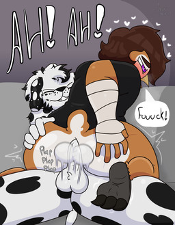 anal anal_penetration anthro butt butt_grab cowgirl_position duo from_front_position hand_on_butt jock male male/male moan muscular on_bottom on_top penetration sex slightly_chubby speech_bubble dvan_arts_(artist) minusdanna dvan_(dvan_arts) leroy_(minusdanna) avian bird canid canine canis dalmatian domestic_dog mammal penguin absurd_res hi_res