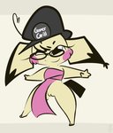 3_toes 4_fingers ahoge anthro anthrofied black_clothing black_hat black_headwear blonde_hair breasts clothing crossgender feet female fingers fur genitals grey_background hair hat headgear headwear one_eye_closed pale_fur pattern_background pink_body pink_cheeks pink_clothing pink_fur pink_topwear pokemorph pussy simple_background small_breasts smile solo spread_legs spreading standing striped_background toes topwear wraps yellow_body yellow_fur 1-upclock nintendo pokemon jay_(1-upclock) pijay spiky-eared_pichu generation_2_pokemon mammal murid pichu pokemon_(species) rodent 2020 hi_res