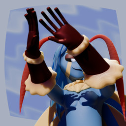 5_fingers anthro blue_body blue_fur blue_hair breasts chest_tuft compound_eyes exoskeleton eyebrows female fingers fur glowing glowing_eyes hair half-closed_eyes narrowed_eyes small_breasts smile smirk solo standing tuft yellow_body yellow_fur fiopon shadow_hands_challenge mollis arthropod insect lepidopteran moth 1:1 3d_(artwork) absurd_res blender_(artwork) blender_cycles_(artwork) digital_media_(artwork) hi_res meme