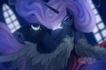 anthro areola breasts cutie_mark eyelashes feathers female horn looking_back nipples nude solo wings spaboofy friendship_is_magic hasbro my_little_pony mythology princess_luna_(mlp) equid equine mammal mythological_creature mythological_equine winged_unicorn 2020 absurd_res hi_res