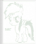 ascii_(artwork) ascii_art feathered_wings feathers female feral hair looking_at_viewer quadruped solo tail text text_art wings alphadogdeluxe friendship_is_magic hasbro my_little_pony mythology rainbow_dash_(mlp) equid equine mammal mythological_creature mythological_equine pegasus 2012 english_text monochrome