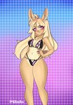 anthro bikini breasts cleavage clothed clothing female navel pose skimpy skimpy_bikini sports_bikini suit swimwear two-piece_swimsuit nisaku lagomorph leporid mammal rabbit hi_res pinup