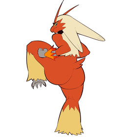 ambiguous_gender angry anthro beak big_butt butt feathers huge_butt looking_at_viewer looking_back looking_back_at_viewer nude rear_view red_body red_feathers solo simplifypm unknown_artist nintendo pokemon blaziken generation_3_pokemon pokemon_(species) hi_res