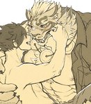 blush bridal_carry carrying_another clothed clothing countershading duo fur hair hand_on_back jewelry male male/male necklace nipples open_clothing open_mouth open_shirt open_topwear romantic romantic_couple shirt shirtless shirtless_male simple_background simple_coloring smile stripes teeth topwear white_background chinchilla3333 nekojishi studio_klondike lin_hu tian-liao_lin felid human mammal pantherine tiger