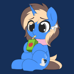 accessory beverage blue_body border bow_ribbon chibi choker drinking eye_through_hair eyebrow_through_hair eyebrows feral hair hair_accessory hair_bow hair_ribbon holding_beverage holding_object horn jewelry juice juice_box male multicolored_hair necklace ribbons simple_background sitting solo tail translucent translucent_hair transparent_background transparent_border two_tone_hair parabellumpony hasbro my_little_pony mythology parabellum_blueberry_(parabellumpony) equid equine mammal mythological_creature mythological_equine unicorn 1:1 alpha_channel hi_res