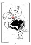 2018 animated_skeleton bone c-puff clothed clothing comic hi_res male not_furry sans_(undertale) skeleton solo teeth text undead undertale undertale_(series) url