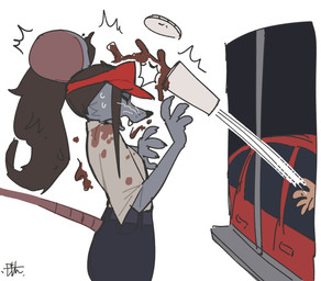 4_fingers anthro biped bottomwear breasts brown_hair buckteeth clothed clothed_anthro clothed_female clothing eyes_closed female fingers fully_clothed fully_clothed_anthro fully_clothed_female fur grey_body grey_fur hair hat headgear headwear open_mouth side_view solo standing tail teeth tongue topwear whiskers el-k ratricia_(el-k) mammal mouse murid murine rodent 2025 digital_drawing_(artwork) digital_media_(artwork) hi_res