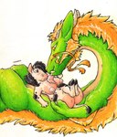 anthro black_hooves breast_lick breast_play breasts duo female hooves licking male male/female nipples size_difference tail tongue tongue_out furansco asian_mythology east_asian_mythology mythology amy_(cow) beryll_(dragon) bovid bovine cattle dragon eastern_dragon mammal mythological_creature mythological_scalie scalie absurd_res hi_res