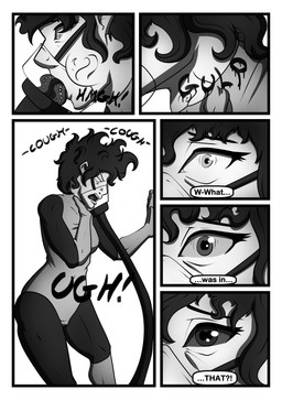 clothed clothing dialogue female hair kidnapping male mutation open_mouth parasite science scientist tentacles test_subject text transformation unconscious biobasher human mammal absurd_res black_and_white comic english_text hi_res monochrome