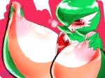 anthro big_breasts bipedal blush breasts female gardevoir green_hair green_skin gripping hair hair_over_eye huge_breasts hyper hyper_breasts looking_at_viewer nintendo nipple_play nipples open_mouth pink_background pink_nipples plain_background pokémon red_eyes red_sclera solo sweat text unknown_artist video_games white_skin
Rating: Explicit
Score: 3
User: Juni221
Date: August 06, 2013