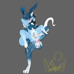 abdominal_bulge anal anal_penetration anatomically_correct anatomically_correct_genitalia anthro balls big_balls bodily_fluids cum cum_in_ass cum_inside cumshot duo ejaculation feet foot_fetish foot_play footjob footjob_while_penetrating genital_fluids genitals holding_partner male male/male penetration penile sex fledgedragonfox rise_of_the_guardians e._aster_bunnymund fledge_(fledgedragonfox) canid canine fox hybrid lagomorph leporid mammal pooka_(species) rabbit 1:1