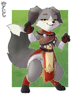 anthro bandage belt big_diaper blush bodily_fluids brown_body brown_fur claws clothing diaper drunk female fighting_pose fur gem genital_fluids gloves green_background green_eyes grey_body grey_fur handwear monk open_mouth pose robe scapular simple_background solo standing substance_intoxication unclean_diaper urine used_diaper wet_diaper white_body white_fur conditional_dnp yakukitsu blizzard_entertainment warcraft canid mammal vulpera hi_res signature