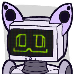 crt_effect crt_monitor machine speaker speaker_ears pixiecatsupreme mona_(pixiecatsupreme) domestic_cat felid feline felis mammal monitor_head robot robot_anthro 1:1 icon low_res nonbinary_(lore)