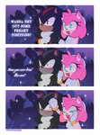 anthro blush clothing crowd dialogue duo_focus female gloves group handwear male open_mouth open_smile silhouette smile text fravoccado sega sonic_the_hedgehog_(series) amy_rose shadow_the_hedgehog eulipotyphlan hedgehog mammal comic english_text hi_res signature