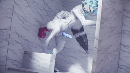 ahegao anal anal_penetration anthro bath blue_body blue_eyes cybernetics dildo dildo_in_ass dildo_insertion elliot_(foxand) femboy fur knot looking_pleasured machine male male/male object_in_ass penetration sex_toy sex_toy_in_ass sex_toy_insertion shower solo toy white_body white_fur foxand arctic_fox canid canine fox humanoid mammal rexouium true_fox 16:9 3d_(artwork) animated blender_(artwork) digital_media_(artwork) hi_res no_sound short_playtime video widescreen