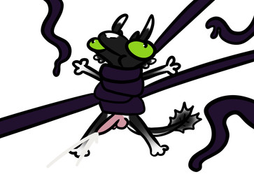 balls big_eyes black_body black_scales bodily_fluids cum cumshot ejaculation feral genital_fluids genitals green_eyes humor male penis scales simple_background simple_eyes solo squeezing tail tentacle_squeeze tentacles white_background white_body white_scales avexcity dreamworks european_mythology how_to_train_your_dragon mythology spark_the_dragon dragon fury_(httyd) mythological_creature mythological_scalie night_light_(species) scalie western_dragon absurd_res hi_res meme
