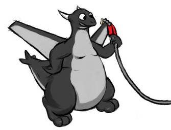 aircraft airplane black_body claws gasoline gasoline_pump grey_body horn jet male multicolored_body overweight overweight_male vehicle wings oranges_(artist) mythology negadrake dragon hybrid mythological_creature mythological_scalie scalie 2020