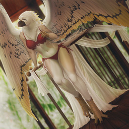 anthro beak biped bra breasts claws clothed clothed_anthro clothed_female clothing feathers feet female fingers front_view inside looking_at_viewer panties scutes smile solo standing tail toes underwear underwear_only wings dafka avian bird 1:1 2026 absurd_res digital_drawing_(artwork) digital_media_(artwork) hi_res