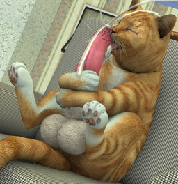 animal_genitalia auto_penis_lick autofellatio balls bodily_fluids cum cum_on_own_tongue cum_on_self cum_on_tongue digitigrade erection eyes_closed feral genital_fluids genitals hyper licking male masturbation oral oral_masturbation orgasm paws penile penile_masturbation penile_spines penis quadruped realistic_feral self_lick sheath small_but_hung solo tail tongue tongue_out what_has_science_done tapiko domestic_cat felid feline felis mammal 3d_(artwork) digital_media_(artwork)