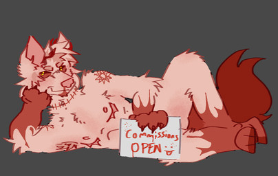 advertisement anthro holding_object lying male on_side smile smirk solo cal_(malborocat) berger_blanc_suisse canid canine canis domestic_dog herding_dog mammal pastoral_dog wolf hi_res