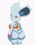 2021 2d_animation animated anthro anthrofied big_breasts big_butt blinking breasts butt butt_jiggle butt_squish clothed clothing digital_media_(artwork) eyelashes female frame_by_frame generation_1_pokemon hi_res holding_butt huge_butt jiggling looking_at_viewer looking_back looking_down nidorina nintendo pokemon pokemon_(species) pokemorph red_eyes short_playtime short_stack simple_background smile solo squish standing tansau thick_thighs thong underwear white_background wide_hips