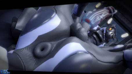 anus balls butt clothed clothing equine_anus genitals knot latex latex_body latex_skin looking_at_viewer lying male masturbation metal_skin on_back orange_eyes partially_clothed penis presenting presenting_anus presenting_hindquarters smile smiling_at_viewer solo spread_legs spreading tail tapering_penis edricmarcry misek_(edricmarcry) synth_(vader-san) synthtaur taur 2025 3d_(artwork) digital_media_(artwork) hi_res watermark