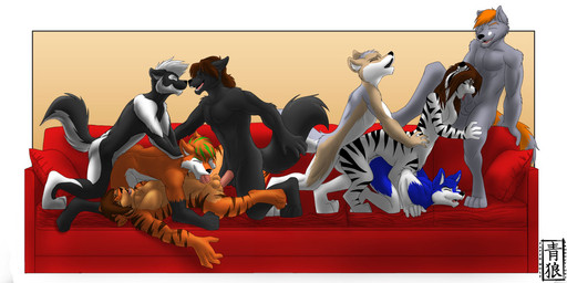 4_toes 5_fingers ambiguous_penetration anal anal_penetration anthro balls bisexual_train black_body black_feet black_fur black_hands black_nose black_stripes blue_body blue_fur border breasts brown_hair countershade_crotch countershade_face countershade_torso countershading doggystyle eyes_closed featureless_breasts feet fingers from_behind_position fur furniture genitals gloves_(marking) green_highlights grey_body grey_fur group group_sex hair happy happy_sex highlights_(coloring) intersex intersex/male intersex_penetrated intersex_penetrating intersex_penetrating_male leg_markings male male/male male_penetrated male_penetrating male_penetrating_intersex male_penetrating_male markings nude_anthro nude_intersex nude_male nude_taur orange_body orange_fur orange_hair orgy penetration penile penile_penetration penis penis_in_ass pink_penis pointy_ears prick_ears sex short_hair socks_(marking) sofa sofa_sex striped_body striped_fur stripes sucked_and_plowed tail tan_body tan_fur taur_penetrating_male toes train_position white_body white_border white_fur white_inner_ear sapphwolf chance_(chancewolf) demonancer_(character) draylen felcat_(character) keklily kobalt_husky kryzler yamato_iouko canid canine canis chakat coyote domestic_cat domestic_dog felid felid_taur feline felis fox husky mammal mammal_taur nordic_sled_dog spitz taur wolf 2011 2:1