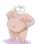 belly clothed clothing coffee_mug container cup for_a_head male mouthless not_furry overweight overweight_humanoid overweight_male simple_background solo topless white_background a5hrie7 cartoon_network ok_k.o.!_let's_be_heroes joe_cuppa humanoid object_head