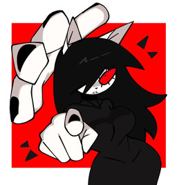 5_fingers anthro black_clothing black_dress black_fingernails black_hair black_nails clothed clothed_anthro clothed_female clothing colored_nails dress eyelashes fangs female female_anthro fingernails fingers front_view gesture hair hand_gesture looking_at_viewer nails pointing pointing_at_viewer red_sclera solo teeth xarop77 catwitch_(xarop77) domestic_cat felid feline felis mammal 2025 digital_drawing_(artwork) digital_media_(artwork) english_description hi_res