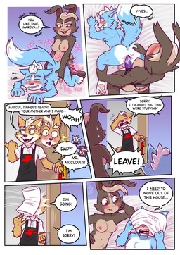 3_toes 5_fingers 6_panel_comic accessory age_difference all_fours anal anal_penetration anthro apron areola ass_up awkward balls bedroom bedroom_sex black_nose blue_body blue_fur blush blush_lines bodily_fluids breasts brown_body brown_fur buckteeth butt butt_heart caught_in_the_act chest_tuft claws clock clothing covering covering_breasts covering_eyes covering_face covering_self dialogue digit_ring dildo dildo_in_ass dildo_insertion dipstick_tail dominant dominant_anthro dominant_female door door_handle doorknob dripping embarrassed fangs feet female female_penetrating female_penetrating_male fingers fucked_silly fur genital_fluids genitals glans green_eyes hand_on_butt hand_on_hip hand_on_leg heart_symbol humanoid_genitalia humanoid_penis humiliation jewelry leaking_precum looking_back looking_pleasured lube lube_in_ass male male/female male_penetrated markings mature_anthro mature_male moan multicolored_body multicolored_fur multicolored_tail navel necktie nipples nude nude_anthro nude_female nude_male object_in_ass older_anthro older_male opening_door orange_body orange_fur pawpads pegging penetration penis pillow pink_glans pink_nipples pink_pawpads precum precum_drip profanity red_eyes ring scut_tail sex sex_toy sex_toy_in_ass sex_toy_insertion shocked short_tail smile speech_bubble star_fox_symbol strapon submissive submissive_male surprised sweat sweatdrop tail tail_markings tan_body tan_fur teeth text throwing throwing_object throwing_pillow toe_claws toes tongue toying_partner tuft voyeur walk-in watch wedding_ring white_balls white_body white_fur white_penis yelling yelling_at_another younger_anthro younger_female younger_male luchosfactory nintendo star_fox fox_mccloud marcus_mccloud peppy's_granddaughter canid canine canis fox hare lagomorph leporid mammal rabbit absurd_res comic english_text hi_res father_(lore) father_and_child_(lore) father_and_son_(lore) incestuous_voyeur_(lore) parent_(lore) parent_and_child_(lore) parent_and_son_(lore) son_(lore)