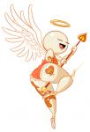 butt crossgender feathered_wings feathers female halo mtf_crossgender not_furry simple_background solo tattoo text thick_thighs white_background wings timoteihiv dynamite_headdy treasure_(game_developer) beau_(dynamite_headdy) angel angel_humanoid humanoid winged_humanoid 2016 english_text