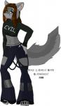 alternative_fashion anthro clothing female fishnet_clothing fishnet_legwear fishnet_topwear goth legwear simple_background solo topwear white_background silvermidnight canid canine canis mammal wolf 2006 hi_res