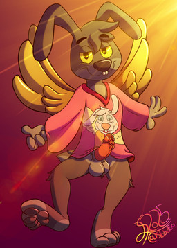anthro aroused aroused_face balls bodily_fluids bottomless bottomless_male clothed clothing genital_fluids genitals male penis precum solo vein veiny_penis conditional_dnp lobofeo angel_hare the_east_patch angel_zaggy angel hare lagomorph leporid mammal absurd_res hi_res