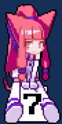 animated_gif counter_catgirl female hair holding_object number pink_hair sign simple_background solo transparent_background kusaka_kokage third-party_edit animal_humanoid felid feline humanoid mammal alpha_channel animated digital_media_(artwork) pixel_(artwork) short_playtime