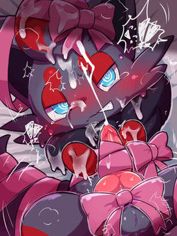animal_genitalia animal_penis bdsm bed blush bodily_fluids bondage bound bow_ribbon breath canine_genitalia canine_penis clenched_teeth cum cum_on_face cum_on_fur cum_on_hand cum_on_self cum_on_snout cumshot ejaculation feral furniture genital_fluids genitals hands-free looking_at_viewer lying lying_on_bed male on_bed penis red_penis ribbon_bondage ribbons solo spiral spiral_eyes sweat tears teeth tied_balls tucked_arms badwingm nintendo pokemon generation_5_pokemon pokemon_(species) zorua 3:4 hi_res