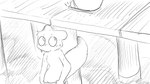 16:9 ambiguous_form ambiguous_gender animal_crossing anthro blush bodily_fluids clothed clothing digital_drawing_(artwork) digital_media_(artwork) dragonweirdo duo flip_flops fluffy fluffy_tail footwear greyscale hi_res looking_up male mammal marshal_(animal_crossing) monochrome mostly_offscreen_character nervous nintendo outside partially_clothed pier public rodent sandals sciurid solo_focus sweat sweatdrop swimming_trunks swimwear tail topless topless_anthro topless_male tree_squirrel undressing water widescreen worried