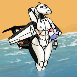 aircraft airplane anthro back_wings ball beach beach_ball breasts cockpit featureless_crotch female fin inflatable jet jet_engine machine metallic_body nipples not_furry nude nude_anthro nude_female outside partially_submerged sand sea seaside small_breasts solo standing_in_water tail tail_fin thick_thighs vehicle water white_body wings qwerty1989 aeromorph living_aircraft living_machine living_vehicle digital_media_(artwork) hi_res