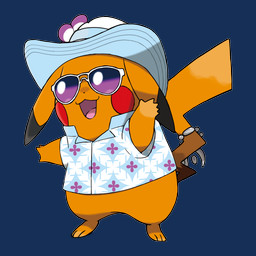 3_toes 5_fingers clothing ears_down eyewear feet feral fingers flower furgonomics gesture glasses hat headgear headwear jewelry long_tail male open_mouth orange_body pivoted_ears plant red_cheeks shirt smile solo tail tail_clothing toes tongue topwear waving unknown_artist nintendo pokemon pokemon_winds_and_waves mr._windychu generation_1_pokemon pikachu pokemon_(species) 1:1 2026 alpha_channel hi_res official_art