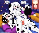 101_dalmatian_street 101_dalmatians anthro anthro_on_anthro anthro_penetrated anthro_penetrating anthro_penetrating_anthro balls big_breasts black_body black_fur blush bodily_fluids breasts brother_(lore) brother_and_sister_(lore) canid canine canis cum cum_in_pussy cum_in_uterus cum_inside dalmatian dawkins_(101_dalmatians) disney dolly_(101_dalmatians) domestic_dog double_penetration double_vaginal dylan_(101_dalmatians) english_text female fur genital_fluids genitals group group_sex hi_res incest_(lore) internal male male/female mammal multicolored_body multicolored_fur nude penetration penis playzone pussy sex sibling_(lore) sister_(lore) spots text threesome trio two_tone_body two_tone_fur uterus vaginal vaginal_penetration white_body white_fur