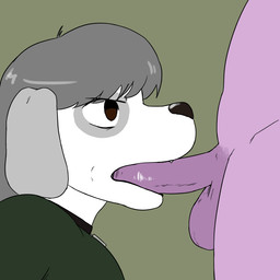 anthro balls blush bodily_fluids body_hair clothing cum cum_on_clothing cum_on_face dark_body dark_skin eyes_closed face_fucking faceless_character faceless_male fellatio fur genital_fluids genitals grey_background grey_body grey_fur grey_hair group hair hairy_balls human_on_anthro humanoid_genitalia humanoid_penis interspecies irrumatio male male/male neck_bulge one_after_another oral penile penis penis_in_mouth pubes pubes_in_mouth pubes_on_face purple_body purple_fur questionable_consent sex simple_background solo_focus until_they_like_it white_body white_fur yellow_body yellow_fur unawarey dan_(unawarey) canid canine canis domestic_dog human mammal 1:1 animated sequence