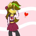 anthro brown_eyes clothed clothing crossdressing femboy heart_symbol lipstick makeup male solo theawkwarddork hasbro my_little_pony awkward_dork equid mammal 1:1 absurd_res hi_res