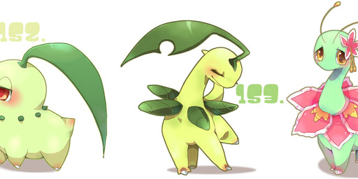 2010 amber_eyes bayleef blush chikorita claws cute female feral flora_fauna flower green_body group leaf looking_at_viewer meganium nintendo one_eye_closed plant pokémon red_eyes sirairo116 text video_games
Rating: Safe
Score: 7
User: Granberia
Date: November 23, 2014 2010 amber_eyes bayleef blush chikorita claws cute female feral flora_fauna flower green_body group leaf looking_at_viewer meganium nintendo one_eye_closed plant pokémon red_eyes sirairo116 text video_games
Rating: Safe
Score: 7
User: Granberia
Date: November 23, 2014